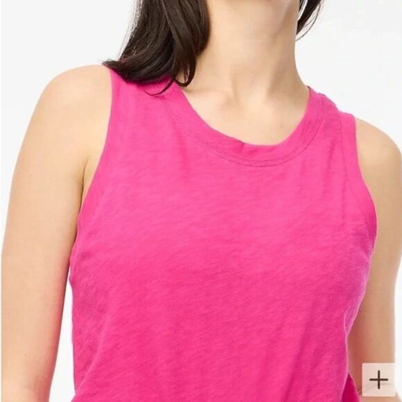 J. Crew Factory BY943 Fuchsia Girlfriend Tank top NWOT size small - Picture 2 of 8